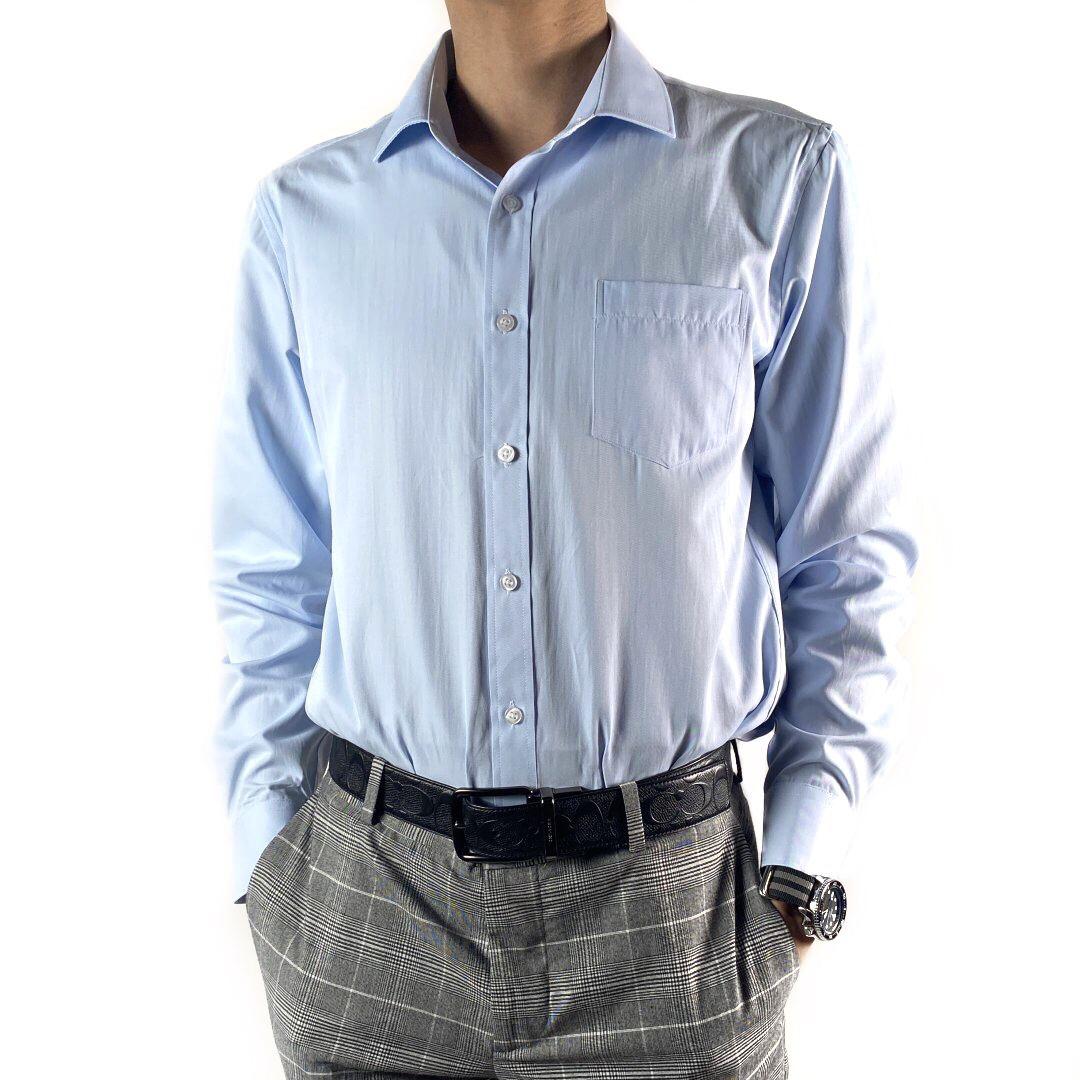 Twill Finishing formal blouse (Light blue)