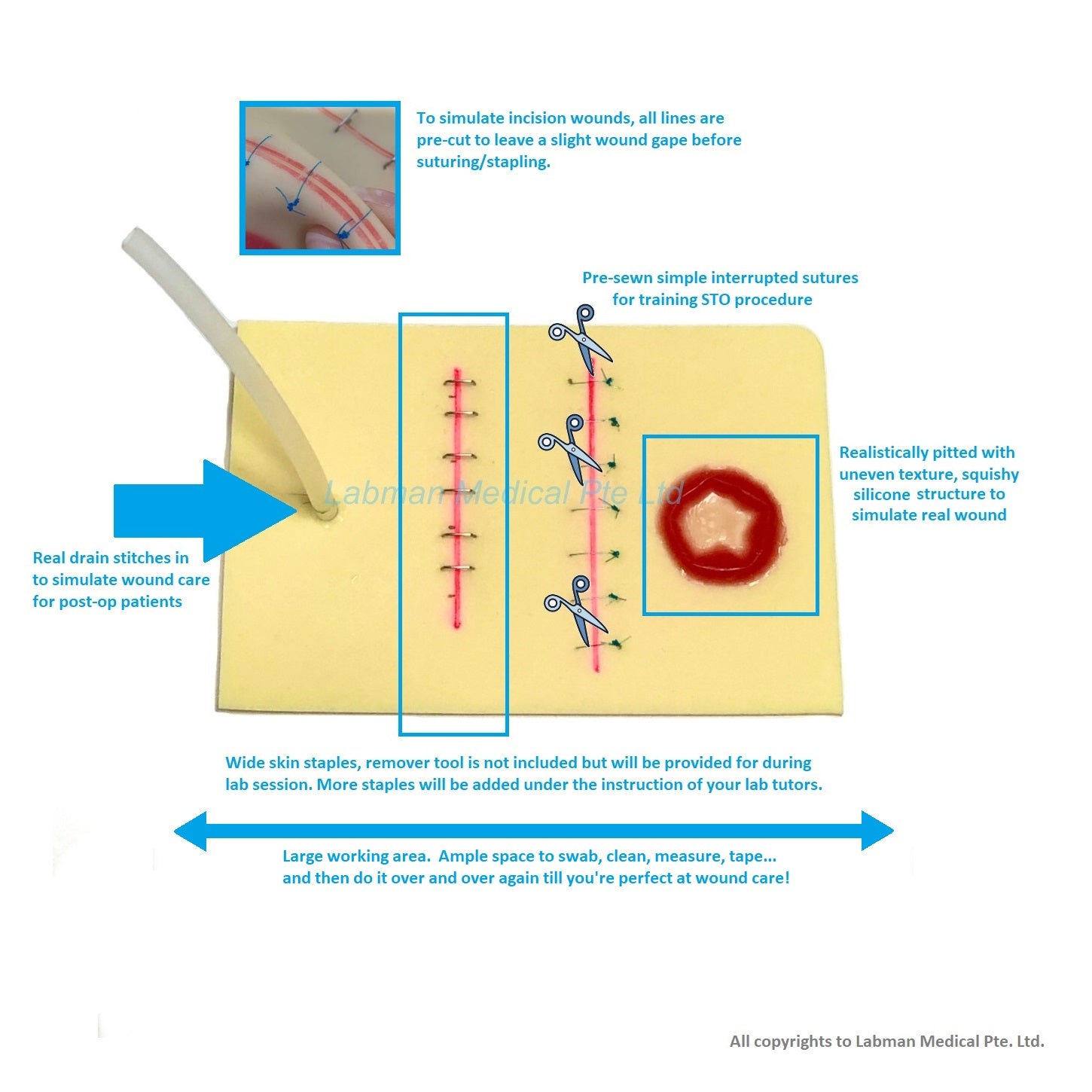 Labman Wound Care Training Pad