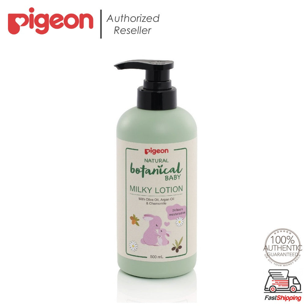 Pigeon Natural Botanical Baby Body Lotion 500ml (Expiry: 01/2025) Non-Greasy, 24 Hours Moisturization
