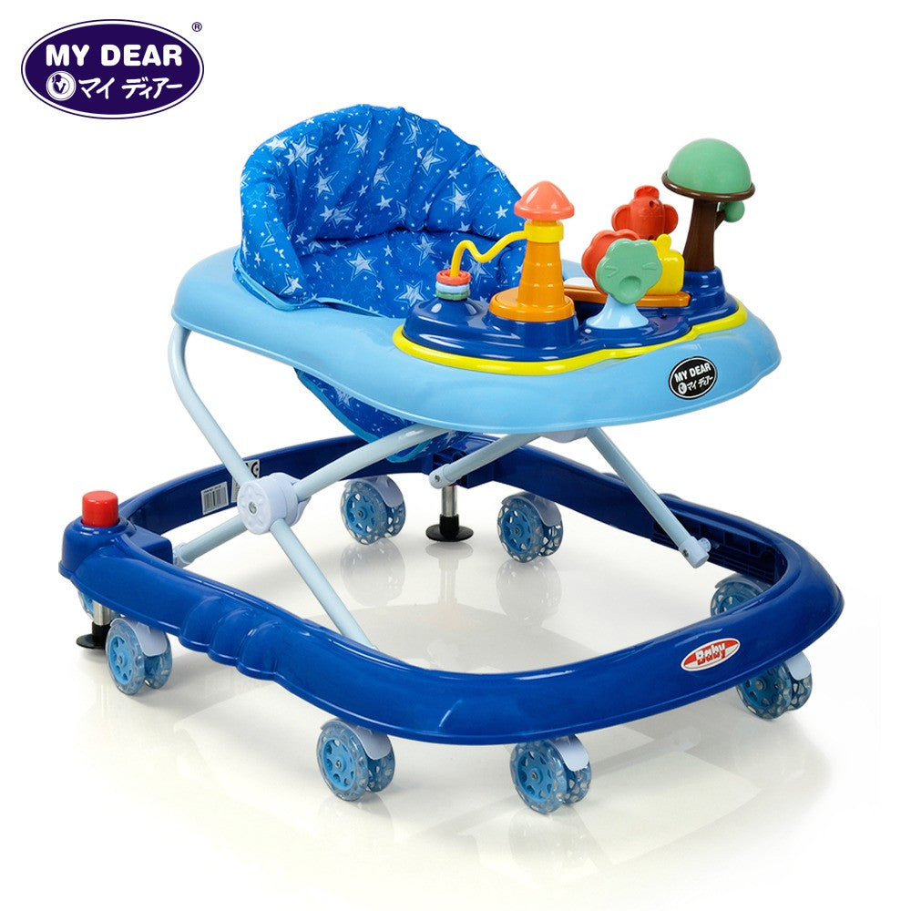 My Dear Baby Walker 20132 With Stopper, Detachable Music Tray & Adjustable Height Levels