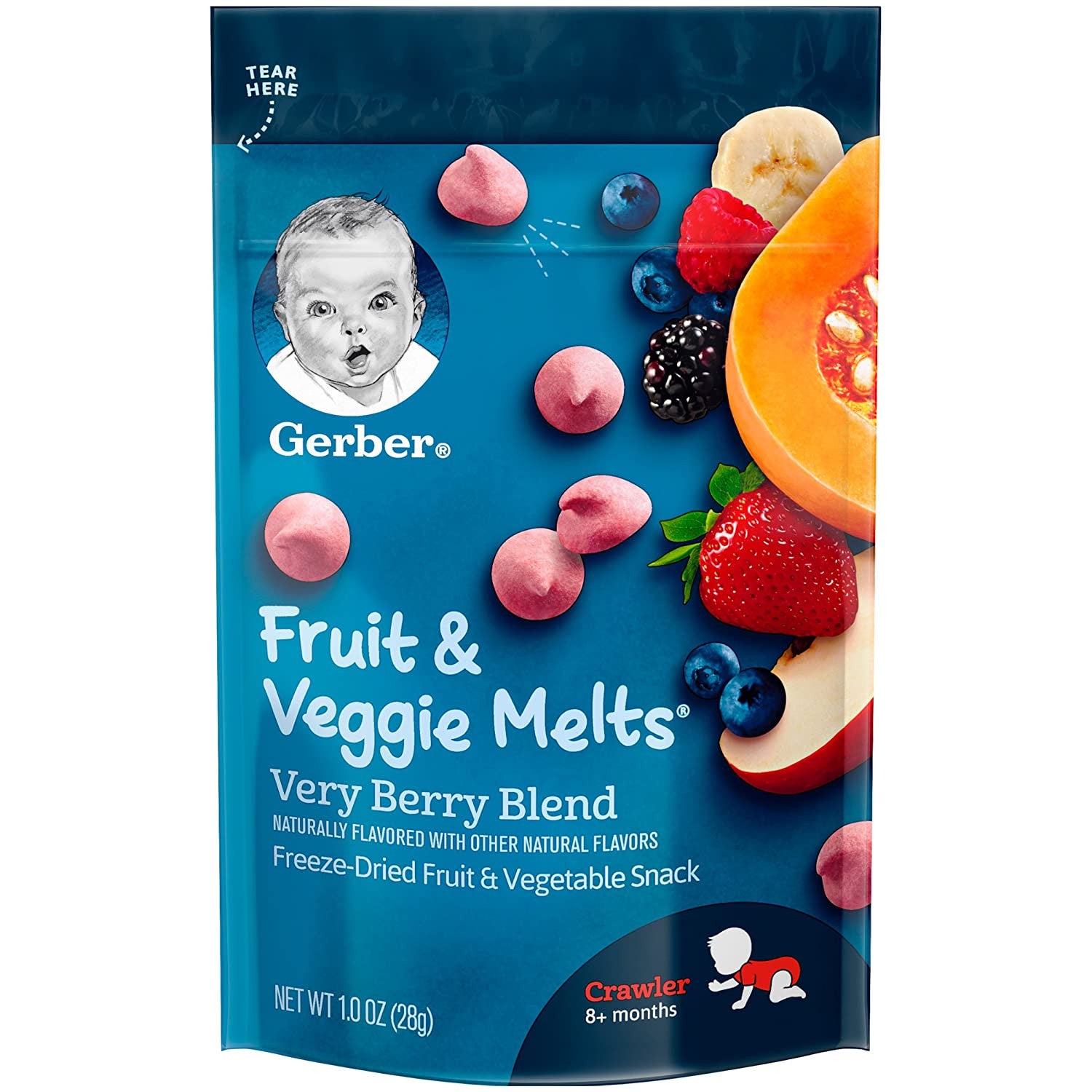 Gerber Baby Snacks Fruit & Veggie Melts Very Berry Blend 28g