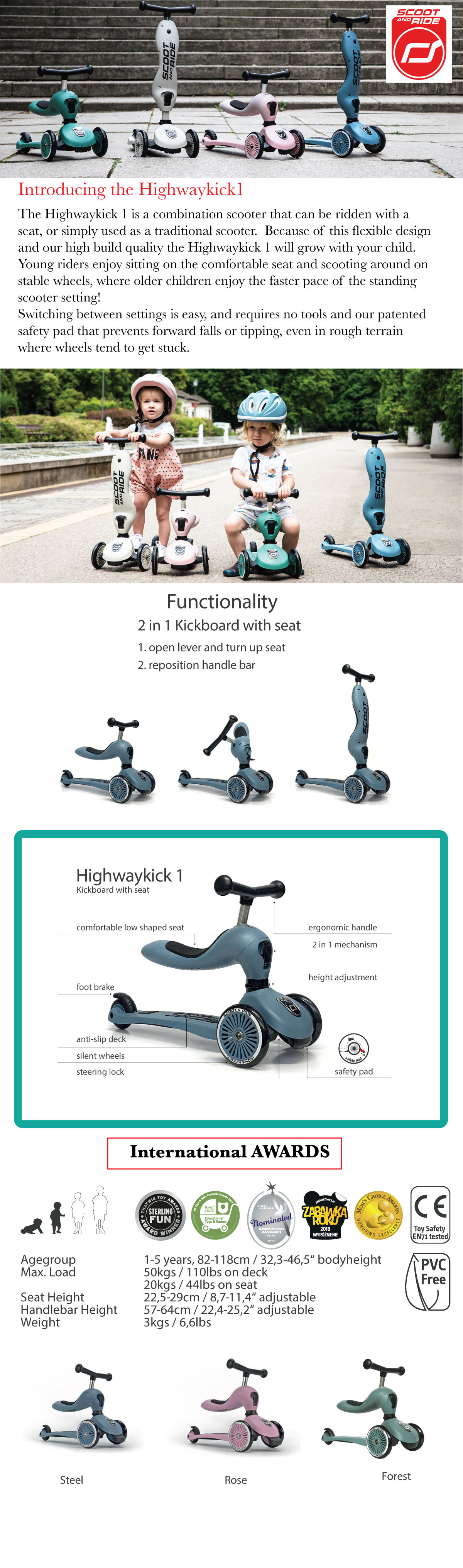 SCOOT AND RIDE HIGHWAYKICK 1 FOR TODDLER 1- 5Y – MomKidsPlace