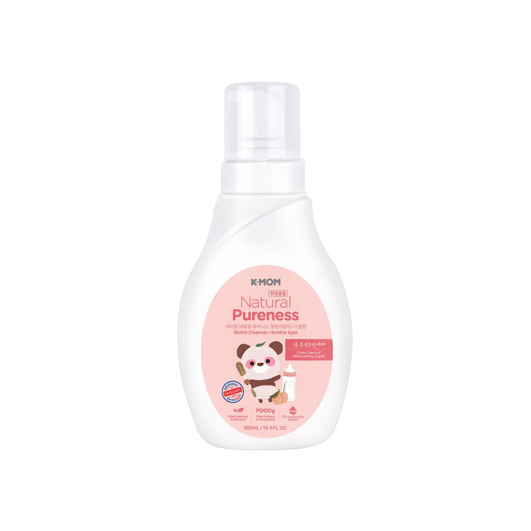 K Mom Natural Pureness Bottle Cleanser Bubble Type 500ml (Foam Pump Bottle / Refill)