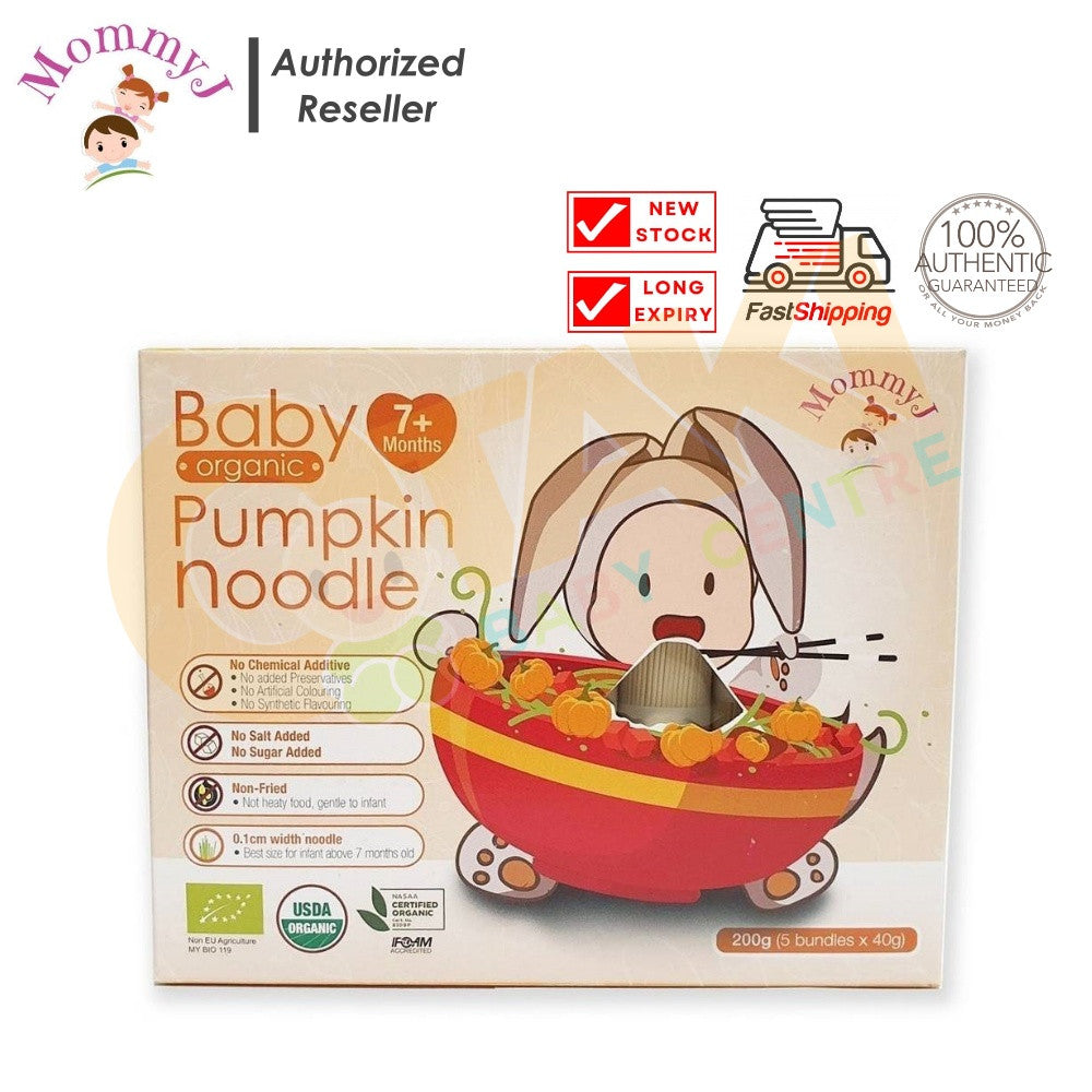 Mommy J Baby Organic Pumpkin Stick Noodle 200g 宝宝有机面条 Makanan Bayi MommyJ For 7 months+ (Expiry: 11/2024)