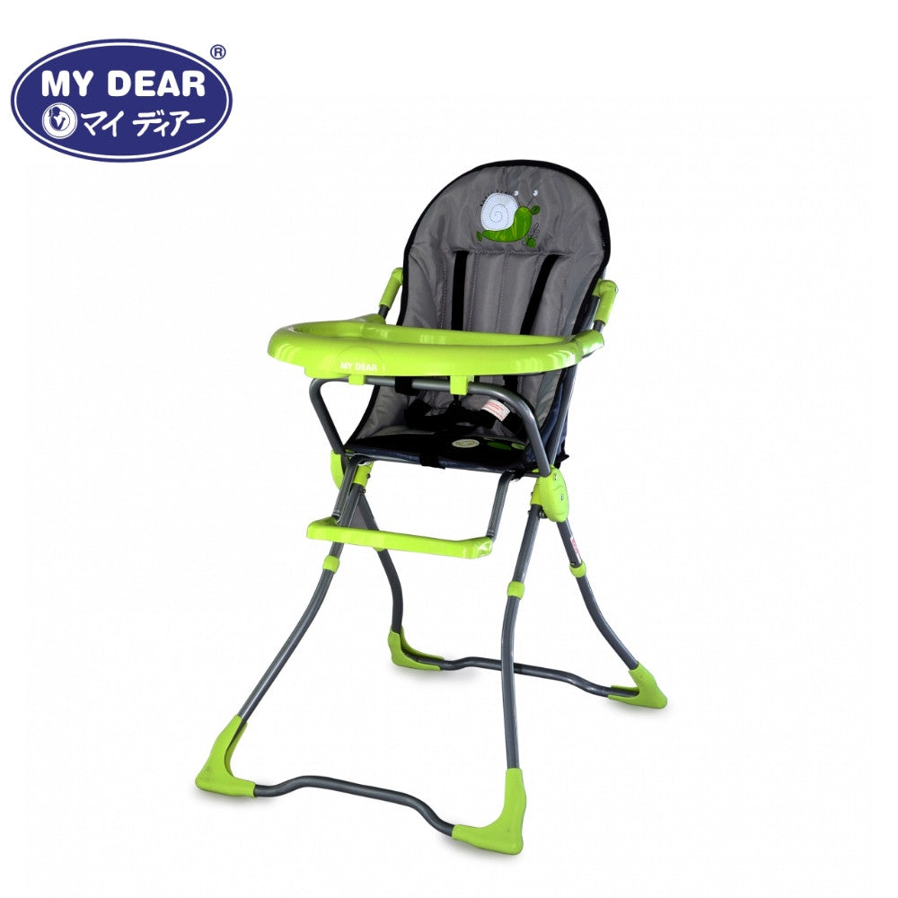 My Dear Baby High Chair 31010 with Swing Back Tray, Foot Rest and Easy Fold