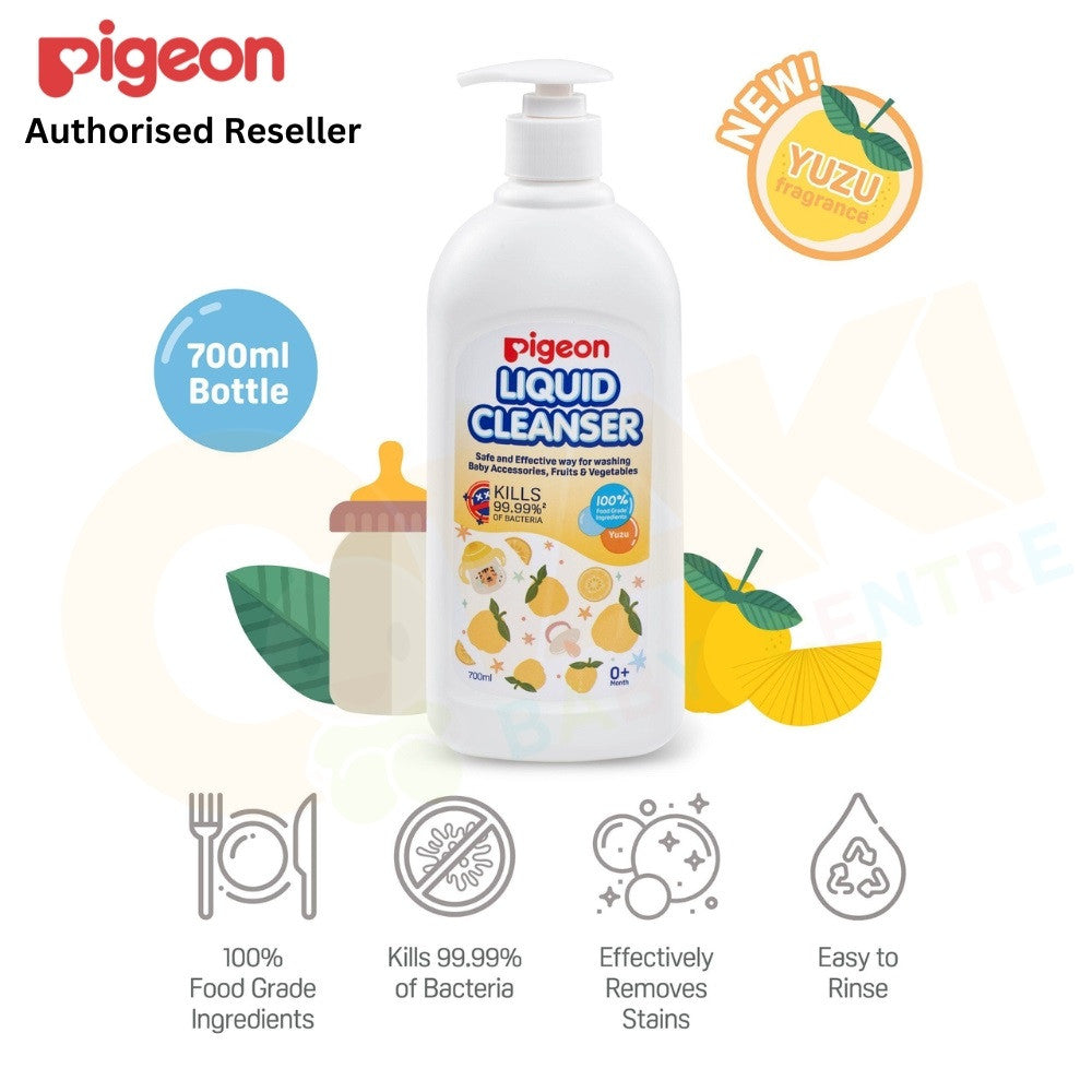 Pigeon 100% Food Grade Ingredients Liquid Cleanser Yuzu 700ml Bottle