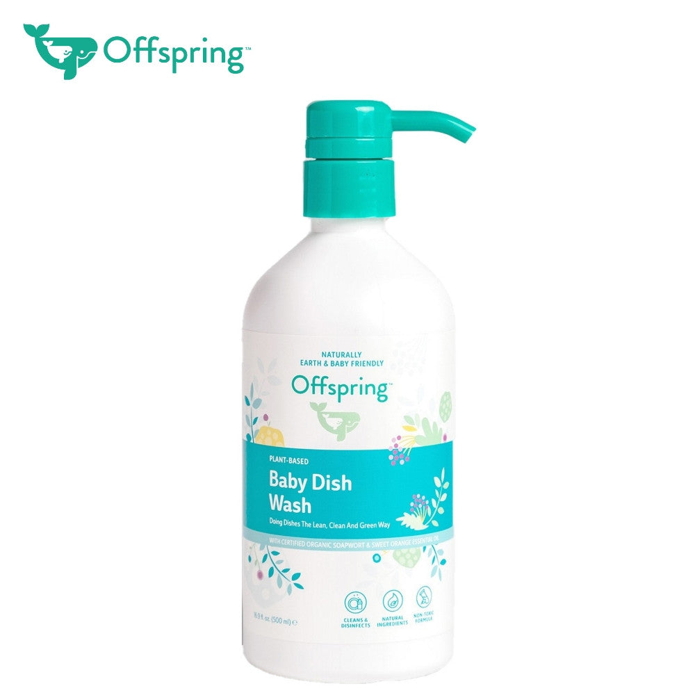 Offspring Plant-Based Baby Dish Wash 500ml, Natural Ingredients, Multi-Use Cleaning