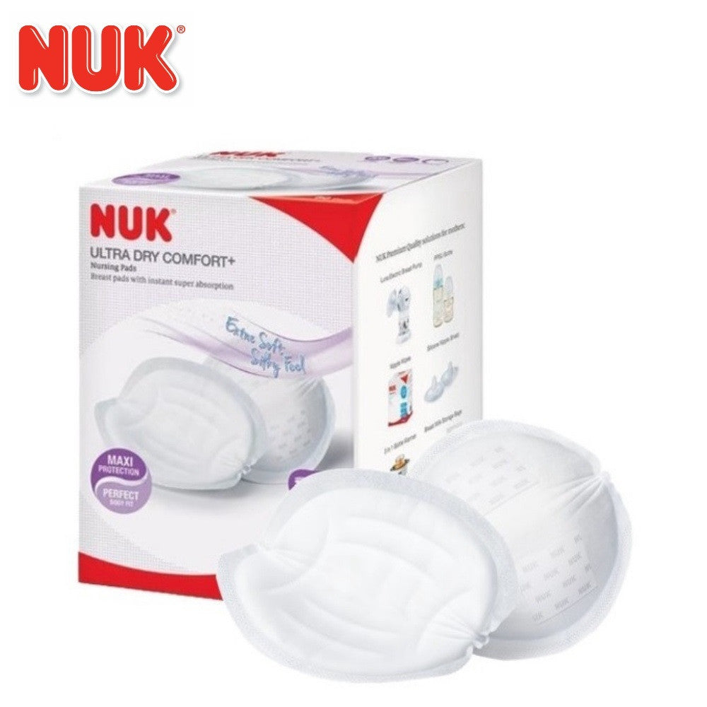 NUK Ultra Dry Comfort+ Nursing / Breast Pads 60 Pieces Hygienic Individual Packs NEW Extra Soft Silky Feel