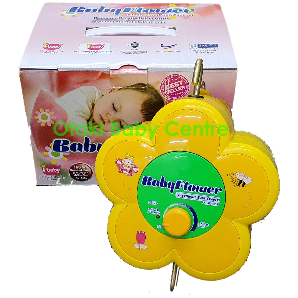 Baby Flower Electronic Baby Cradle iBaby Japan Branded Motor 12 Months Warranty Buaian Elektrik