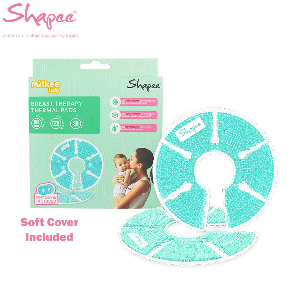 Shapee Breast Therapy Thermal Pads, BPA & BPS Free; 3 in 1 Therapy; Microwave Save; Soft Cover Included