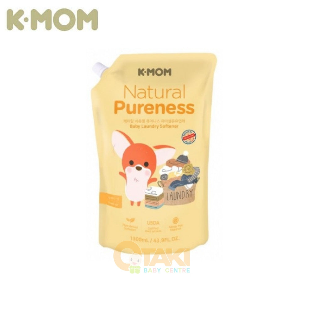 K Mom Natural Pureness Baby Fabric Softener Refill Pack 1300ml