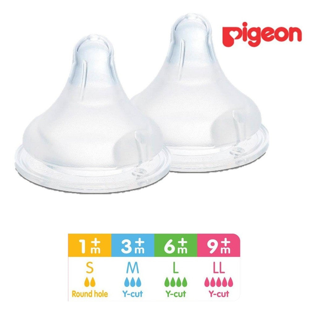 Pigeon SofTouch Peristaltic PLUS Wide Neck Teats BPA BPS Free (Set of 2 Pieces)