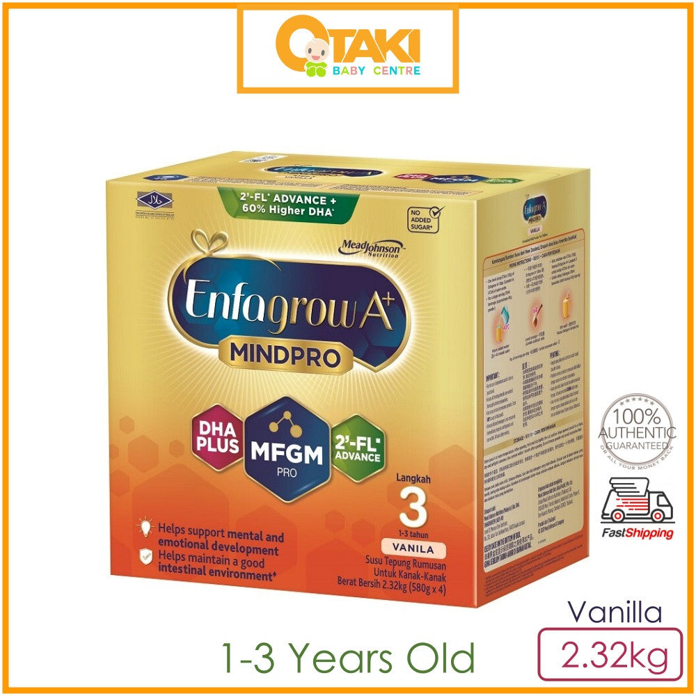 Enfagrow A+ MindPro 2'-FL Step 3 - [Vanilla] Milk Formula Powder (2.32kg)