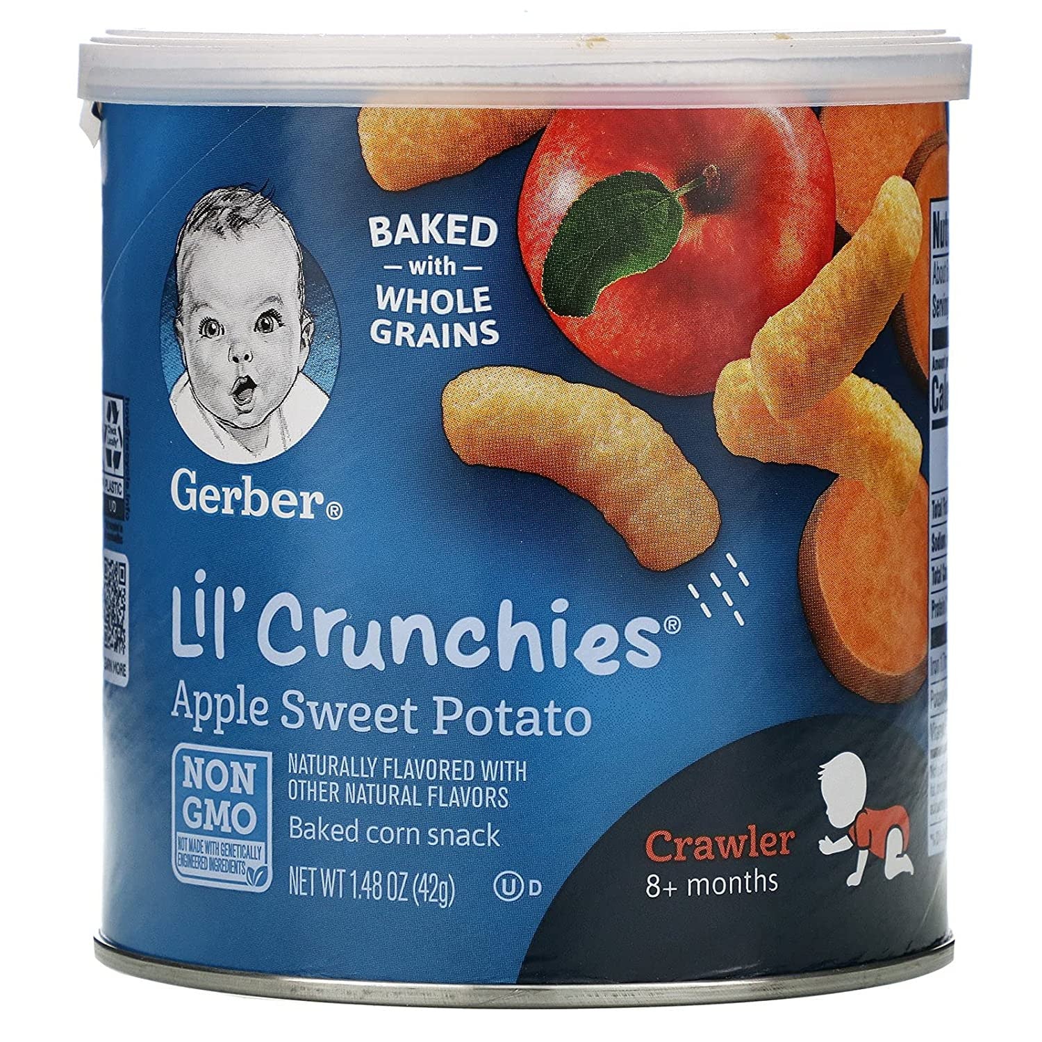 Gerber Baby Snacks Lil Crunchies Apple Sweet Potato 42g (Expiry: 01/2023)