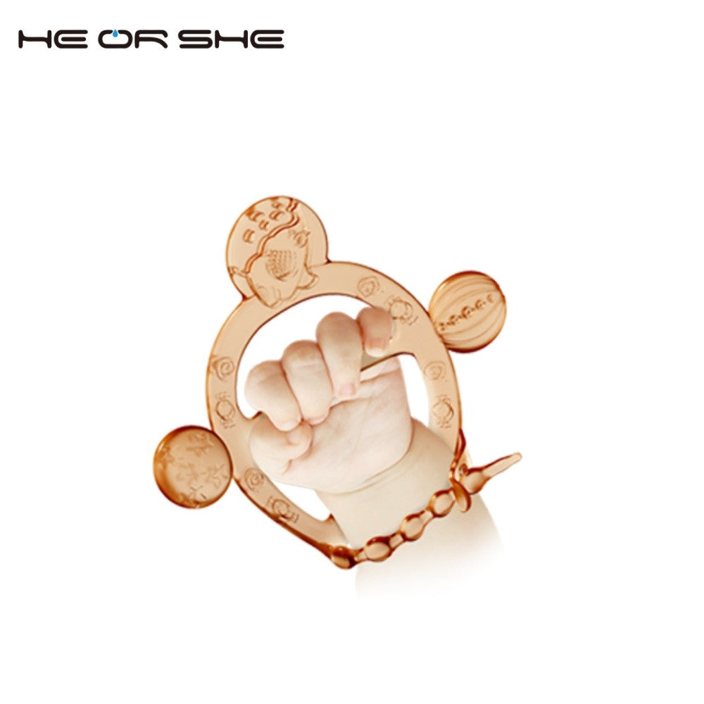 Heorshe Anti-Bacterial Adjustable Wristband Teether With Multiple Biting Points