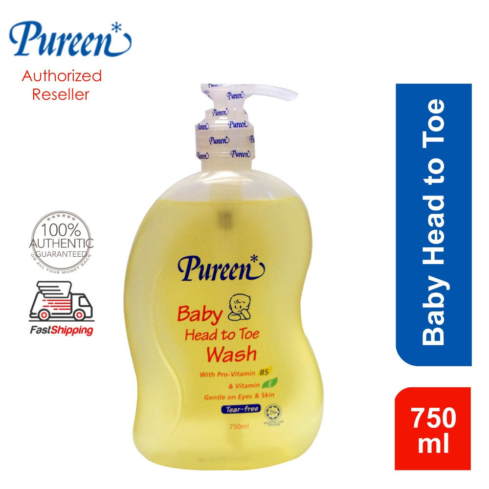 Pureen Baby Head To Toe Wash with Pro-Vitamin B5 & Vitamin E 750ml
