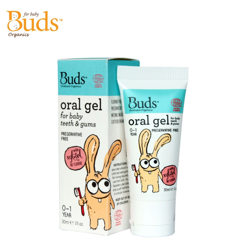 Buds Oralcare Organics Oral Gel For Baby Teeth and Gums 30ml For 0-1 Year Old (Expiry: 09/2023)