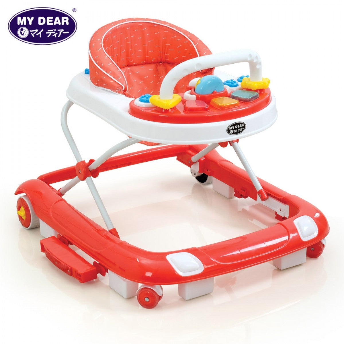My Dear Baby Walker 20131 with Rocking Function, Detachable Music Tray and Adjustable Height Levels