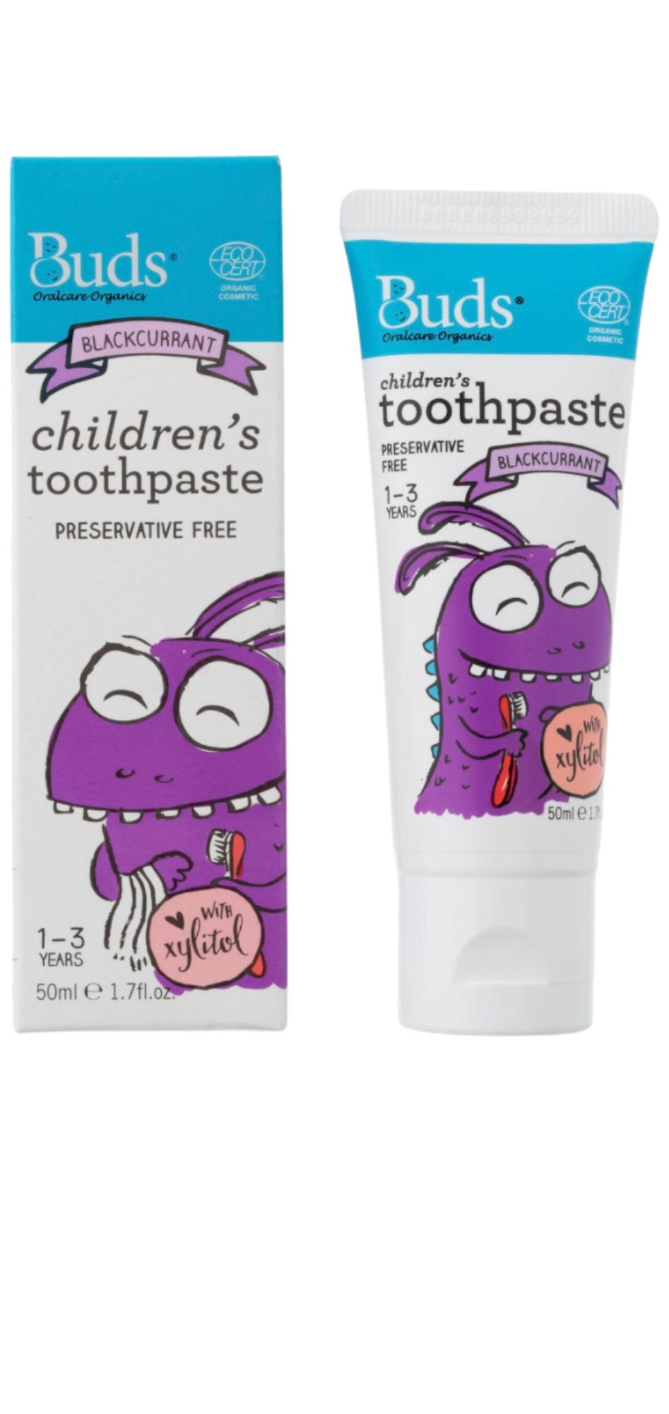 Buds Children's Toothpaste Preservative Free Blackcurrant 1-3y 50ml