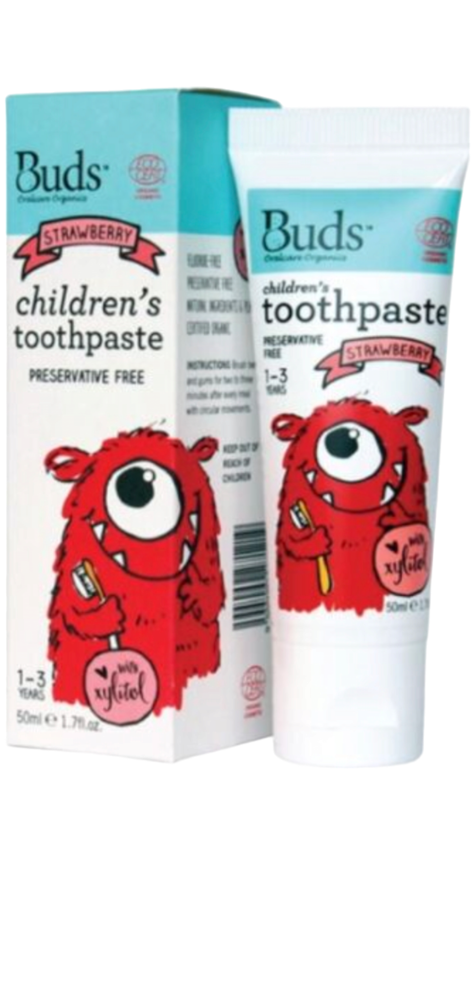 Buds Children's Toothpaste Preservative Free Strawberry 1-3y 50ml