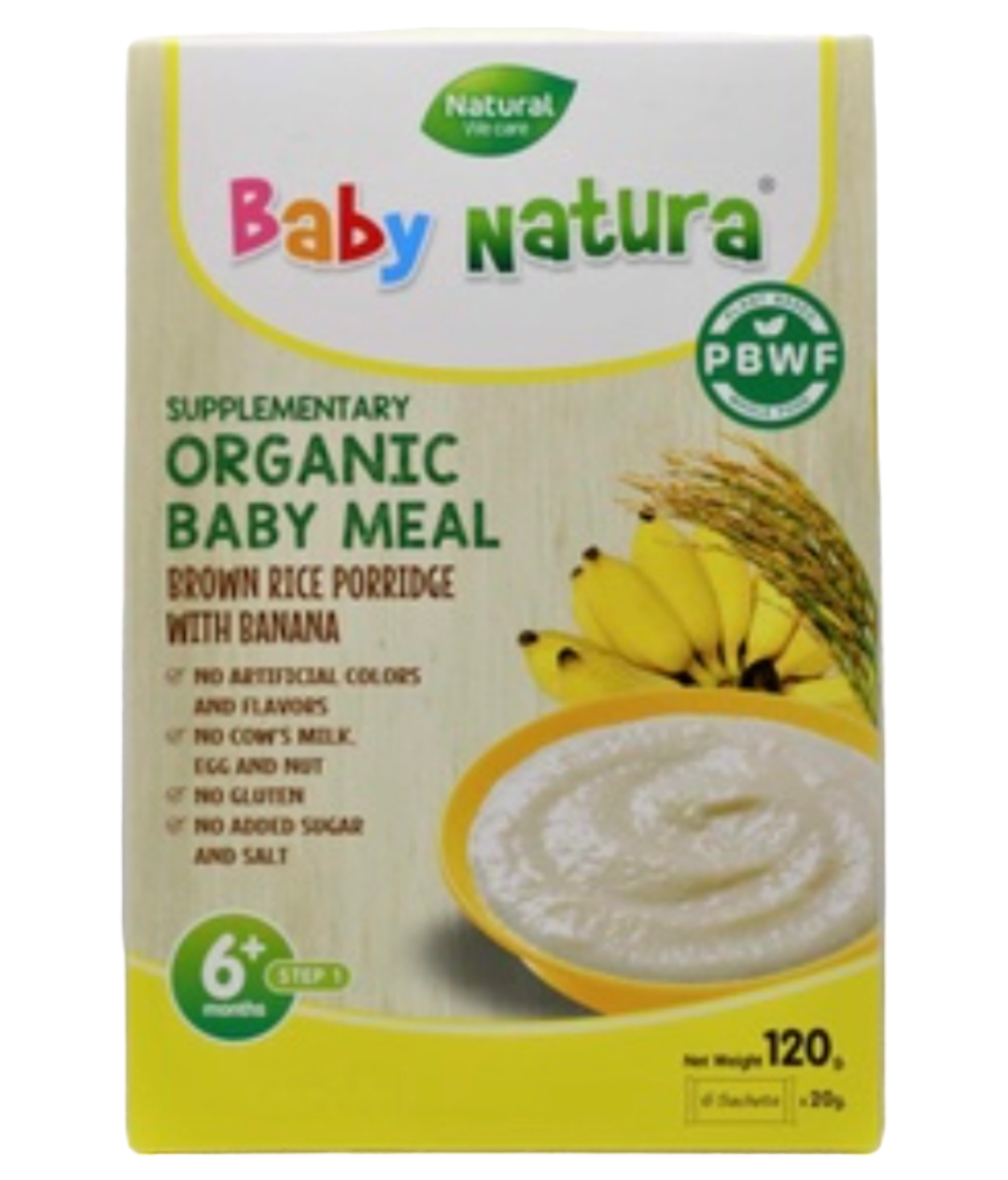 Baby Natura Organic Baby Meal Brown Rice Porridge With Banana 120g