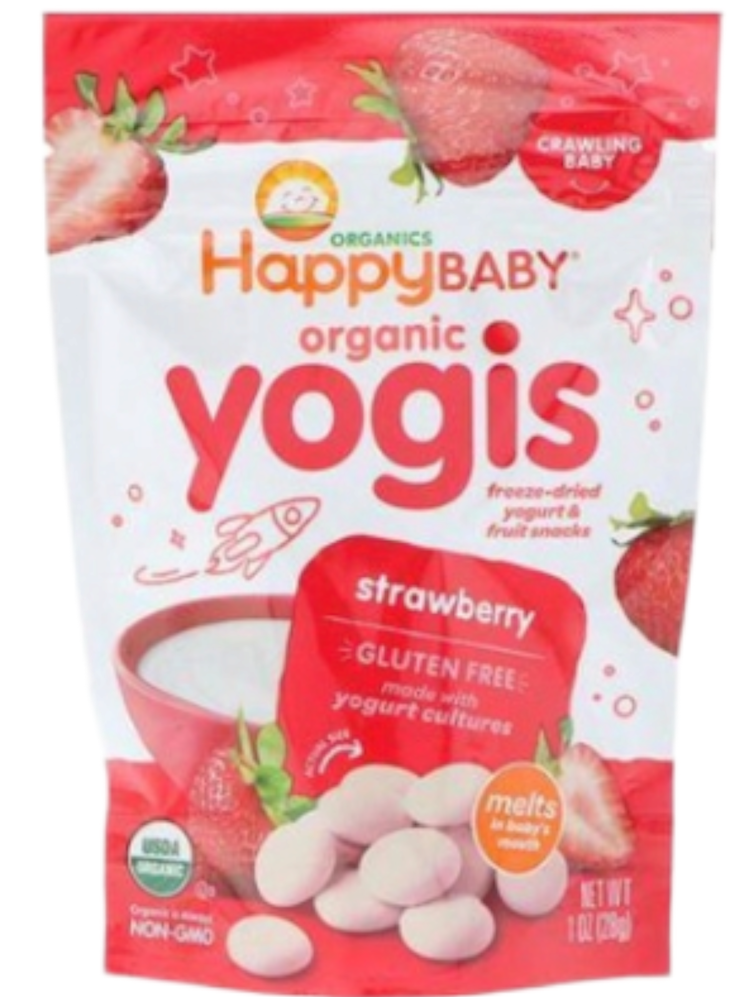 Happybaby Organic Yogis Strawberry 28g