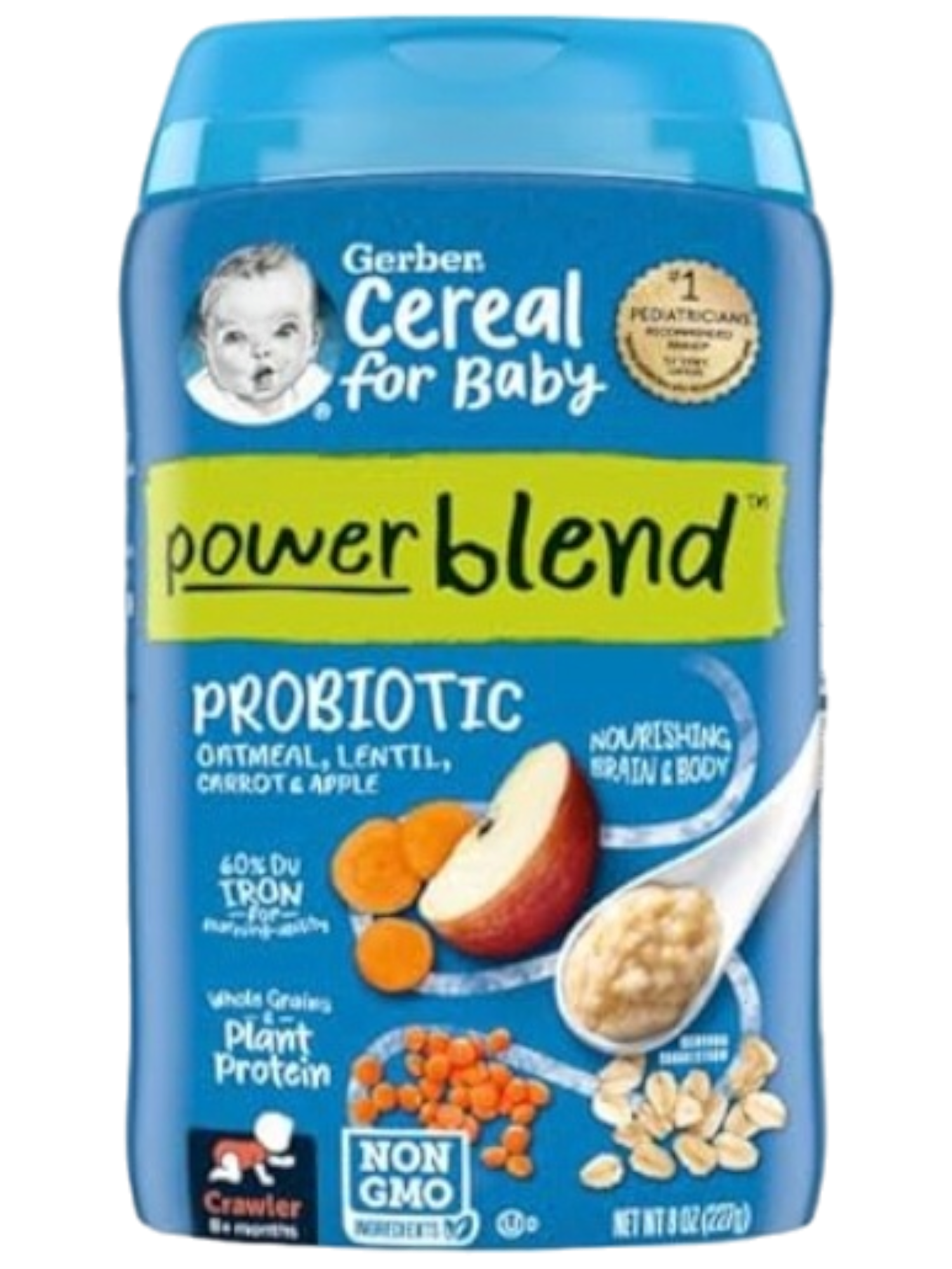 Gerber Cereal For Baby Probiotic Oatmeal.Lentil.Carrot & Apple 227g