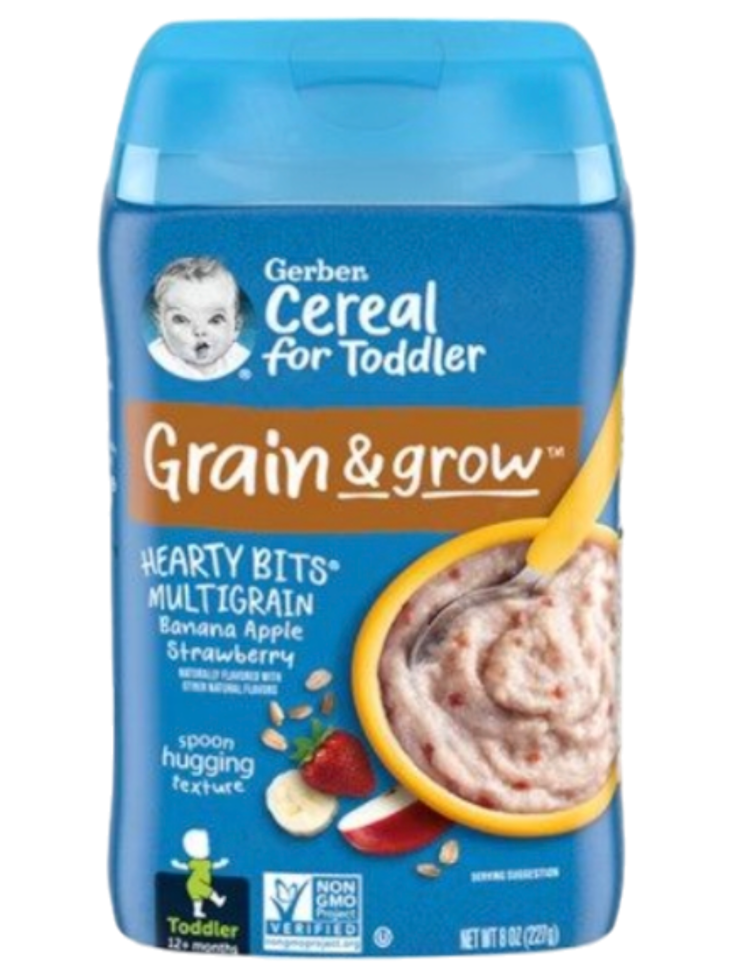 Gerber Cereal For Baby Hearty Bits Multigrain Banana.Apple & Strawberry 227g