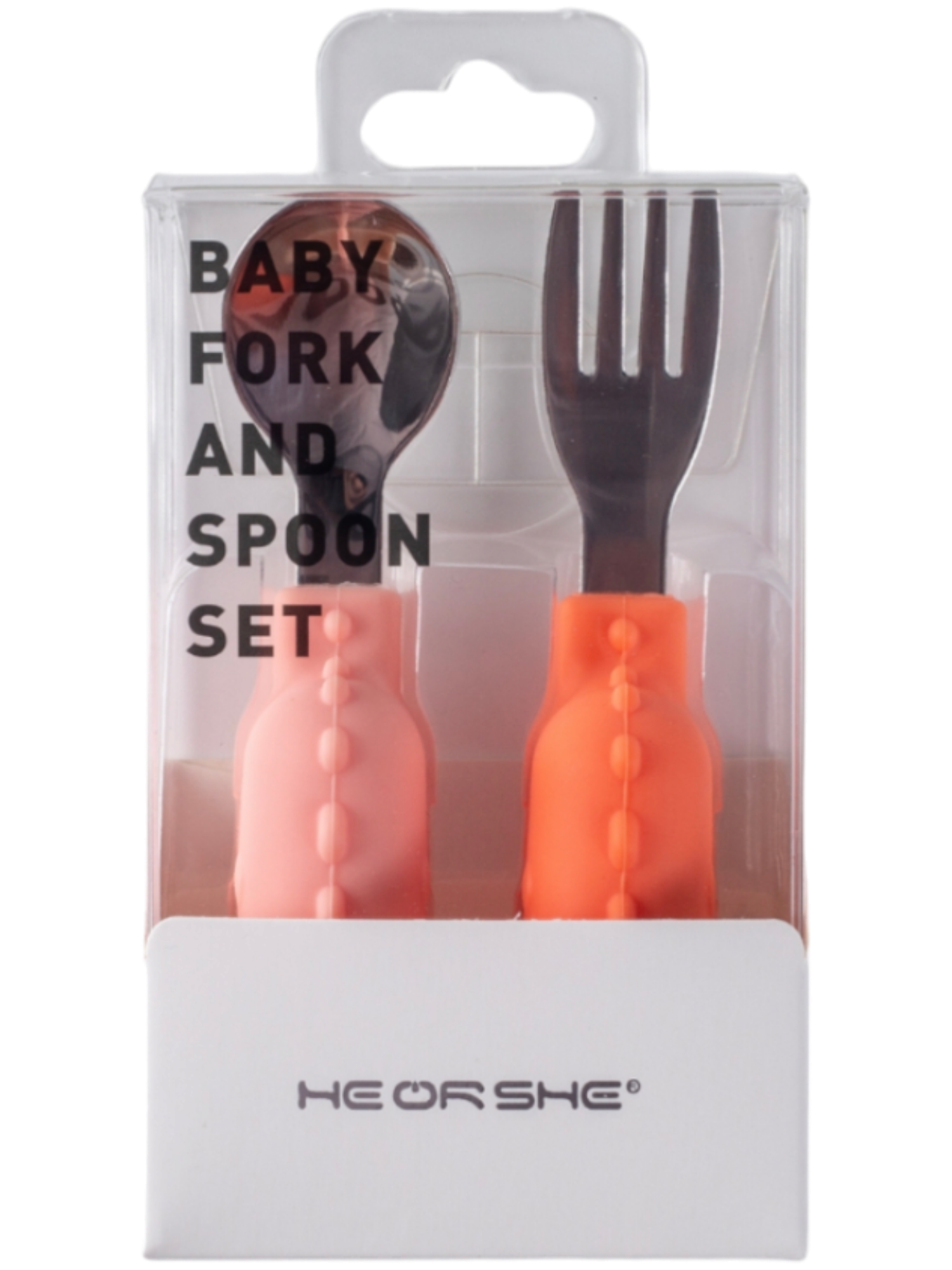 HE OR SHE Baby Fork & Spoon Set