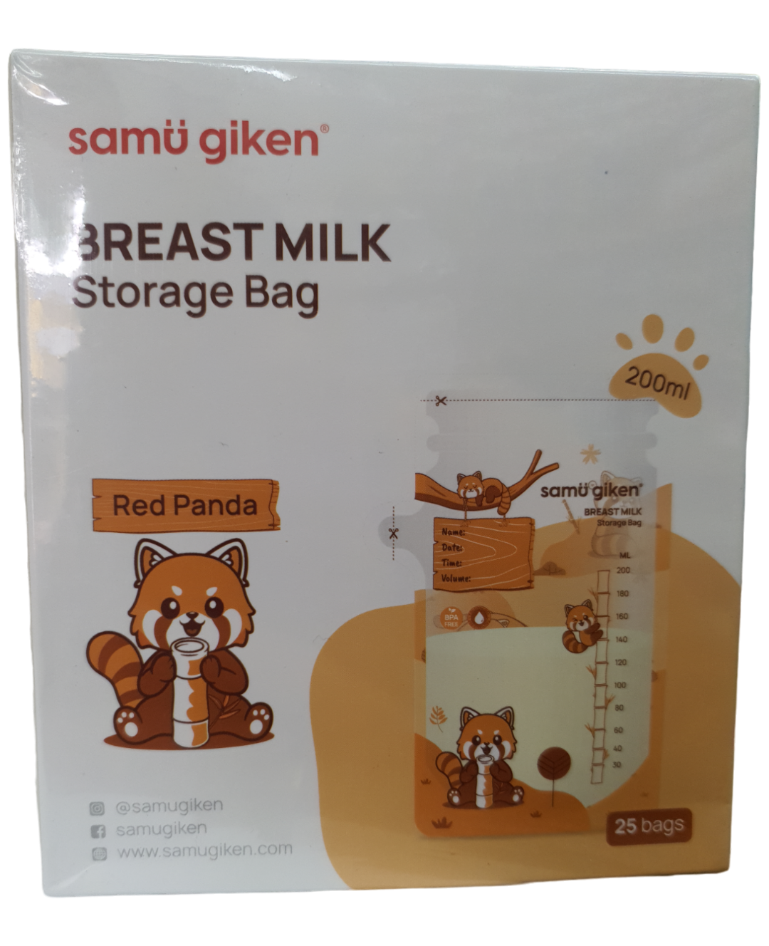 Samu Giken Breast Milk Storage Bag 25's 200ml