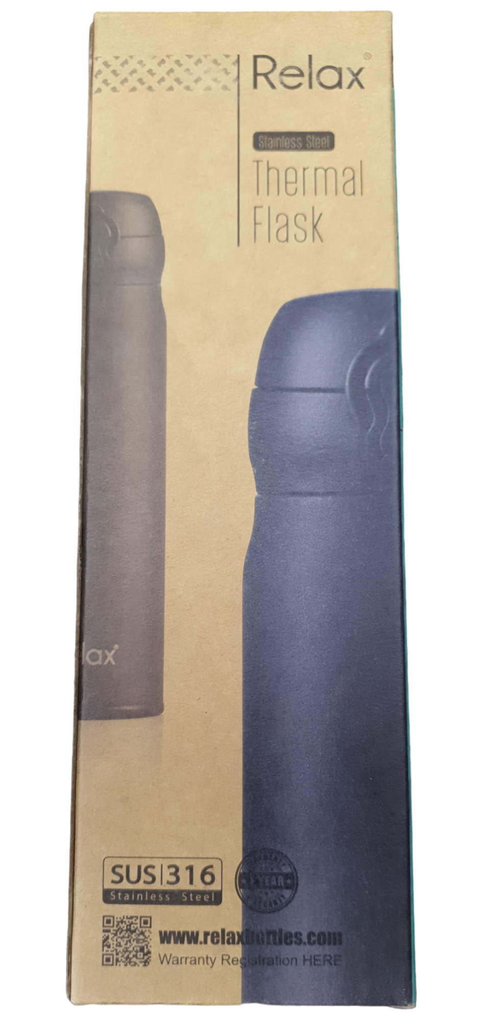 Relax Stainless Steel Thermal Flask Black 500ml