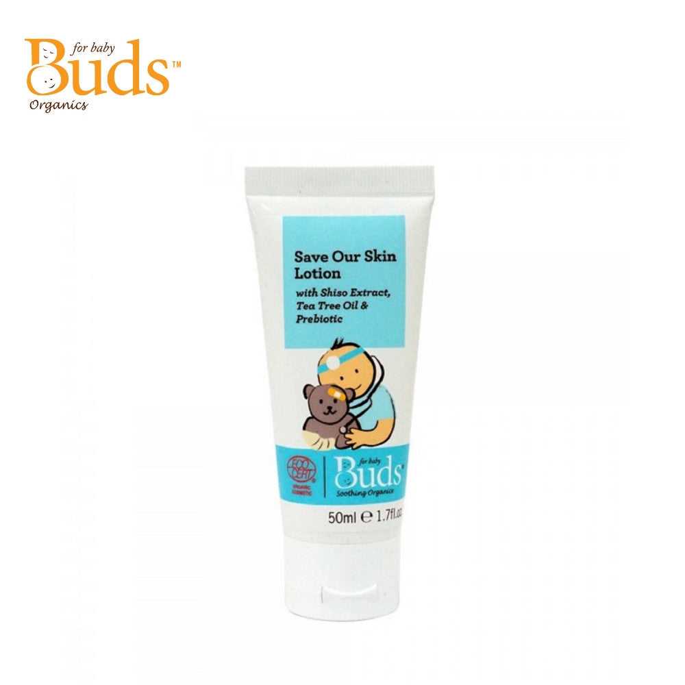 Buds Soothing Organics Save Our Skin 50ml With Shiso Extract, Tea Tree Oil & Prebiotic (Expiry: 01/2024)