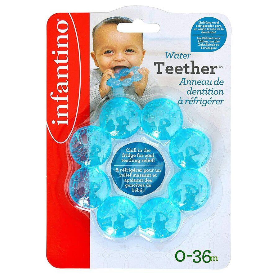 Infantino Water Teether With Fun Textures & Relives Sore Gums (Blue)