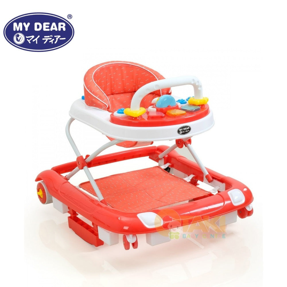 My Dear Baby Walker 20131 with Rocking Function, Detachable Music Tray and Adjustable Height Levels