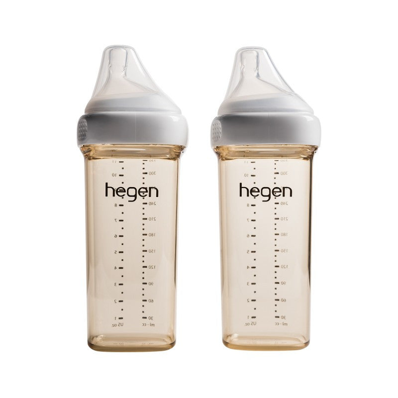 Hegen PCTO 11oz/330ml Feeding Bottle PPSU With Fast Flow Teat (Twin Pack)