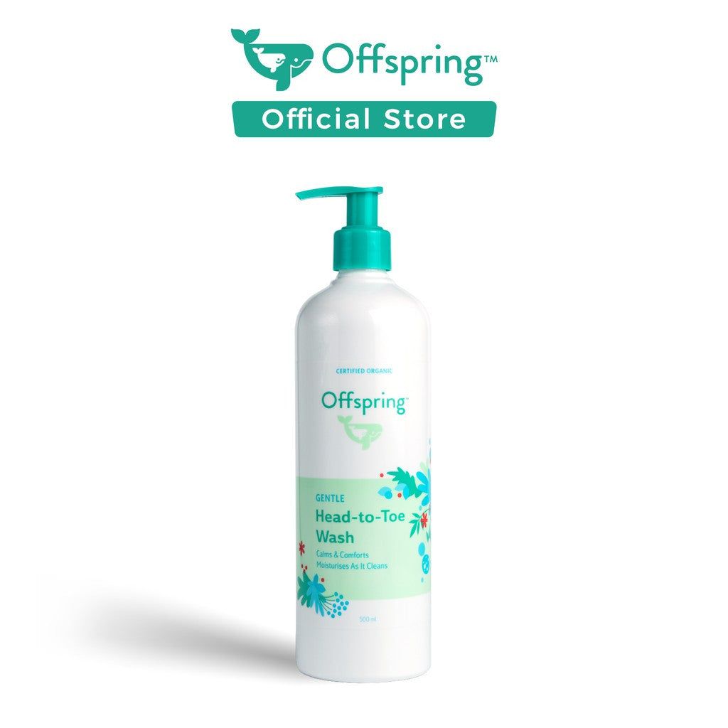 Offspring Gentle Head To Toe Wash 500ml Organic Tear-Free Cleansing For Baby