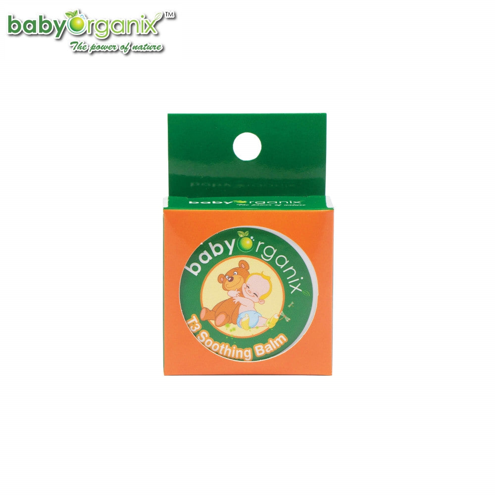 Baby Organix T3 Soothing Balm 20g Soothes and Relieves Dry Itching Skin, Mosquito After Bite Balm