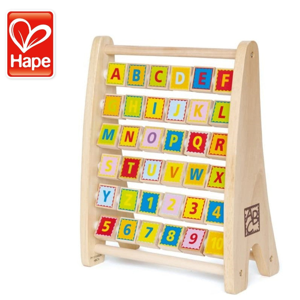 Hape Alphabet Abacus Wooden Toy For Baby and Toddler 1002