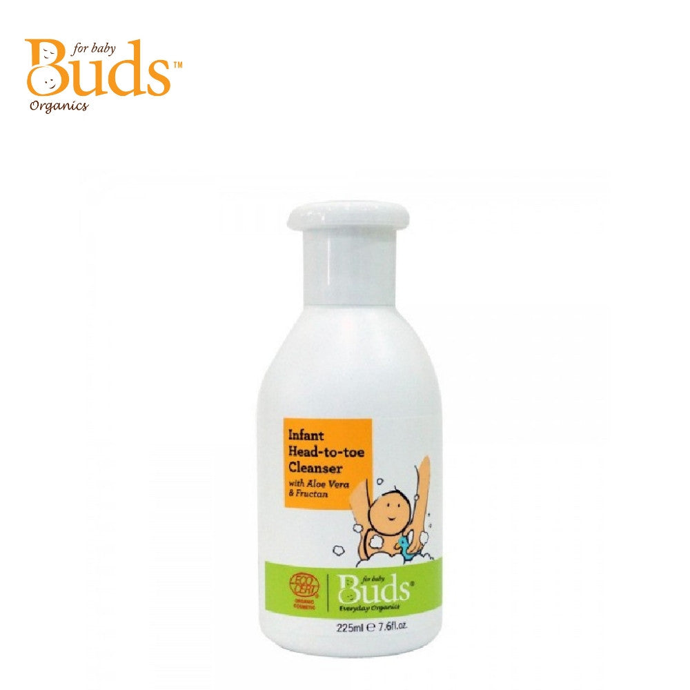 Buds Everyday Organics Infant Head to Toe Cleanser With Aloe Vera & Fructan 225ml