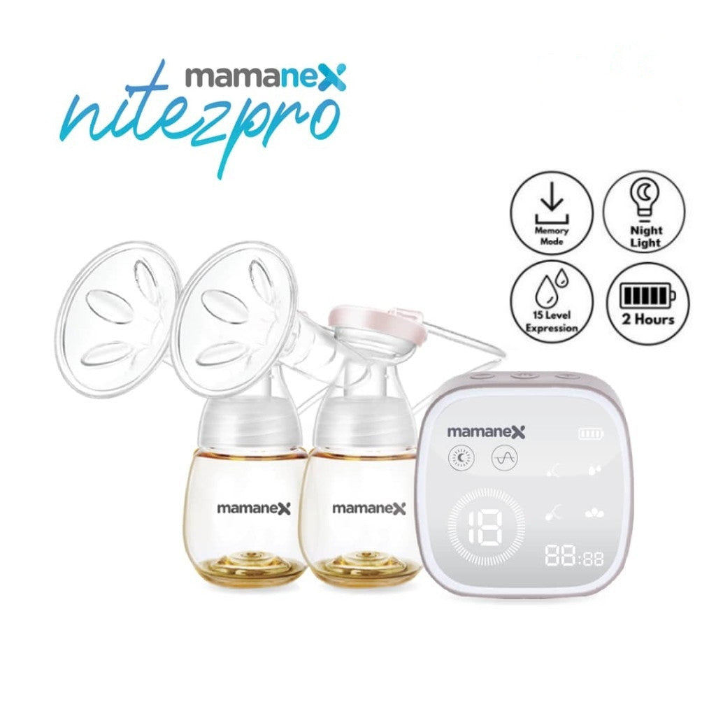 Mamanex Nitez Pro Double Electric Breast Pump With Rhythm Control, PPSU Bottles, 2 Years Warranty