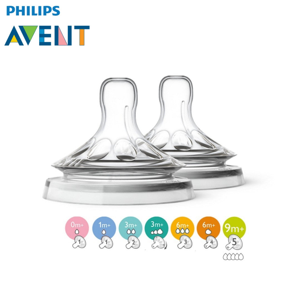 Philips Avent Natural Range Baby Bottle Teats / Nipples (2 Units Per Pack)