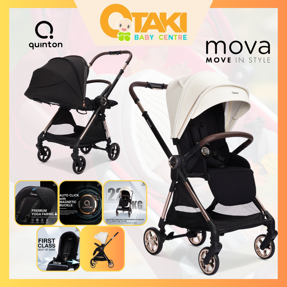 Quinton Mova Premium & Luxury Reversible 2-Way Parent & Front Facing Baby Stroller