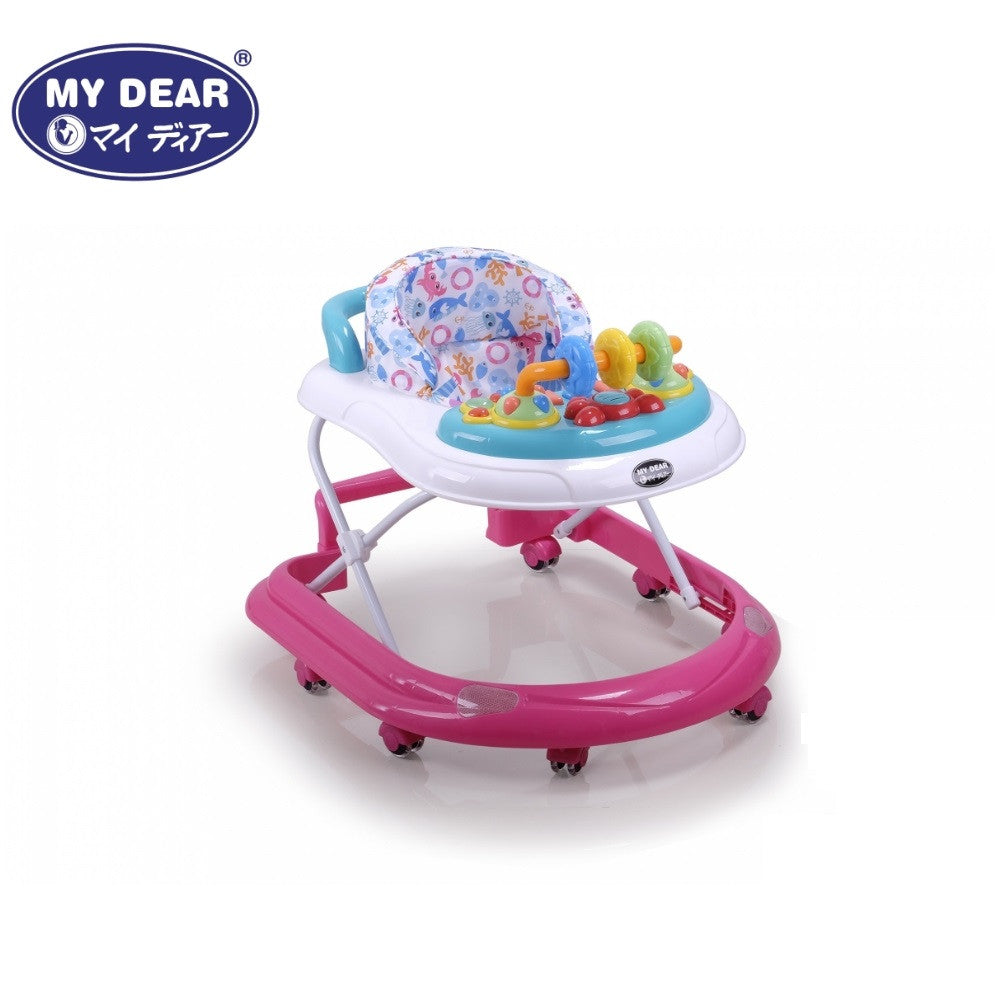 My Dear Baby Walker 20086 With Detachable Music Tray and 3 Adjustable Height Levels