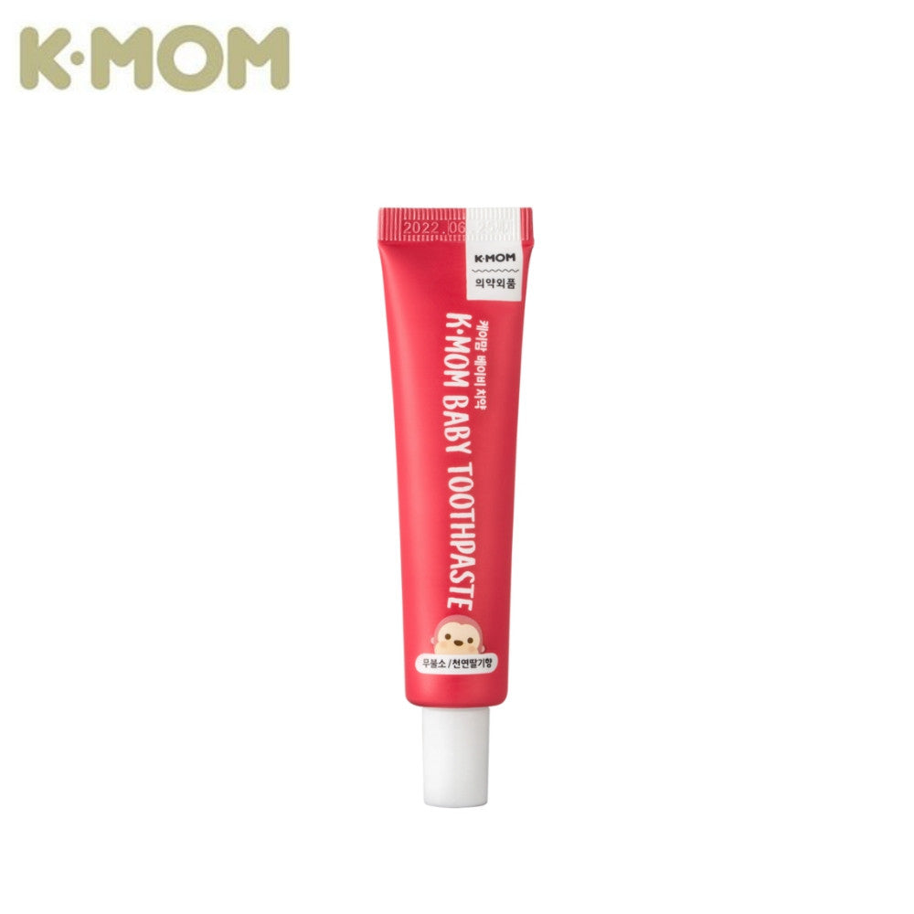 K Mom Baby Toothpaste No Flouride Natural Strawberry Flavor 30g. Suitable for 6 Months and Above Babies