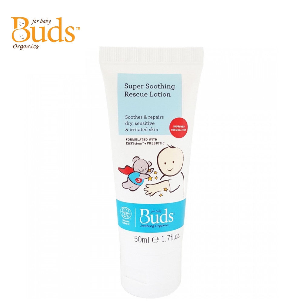 Buds Soothing Organics Super Soothing Rescue Lotion 50ml, Soothes & Repairs Dry, Sensitive & Irritated Skin
