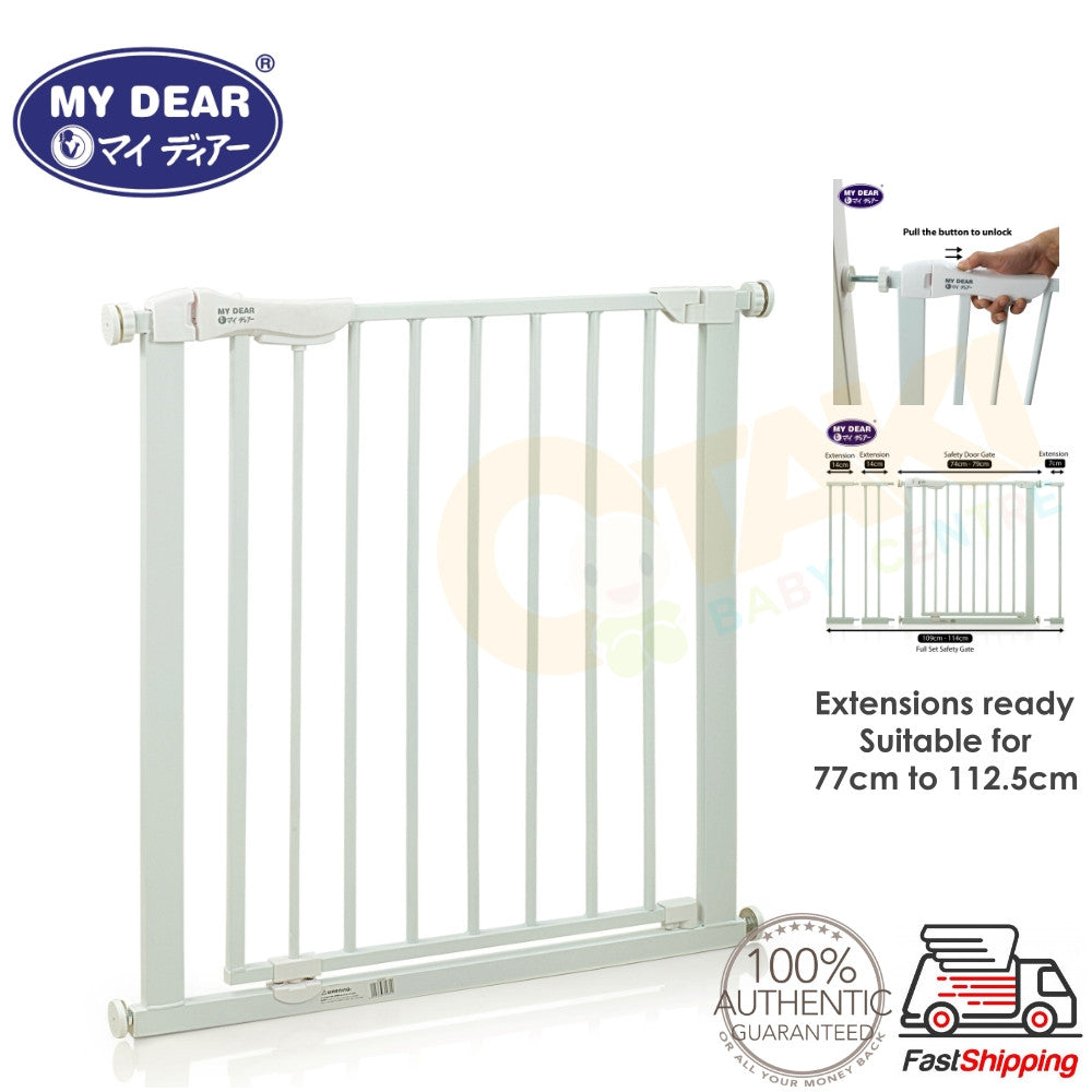 My Dear Baby Safety Gate 32050 With Ultra Wide Door Opening & Includes Extension Bars Together