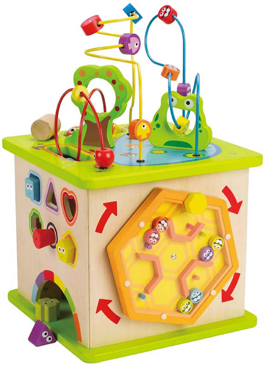 Hape Country Critters Play Cube Wooden Activity Toy E1810