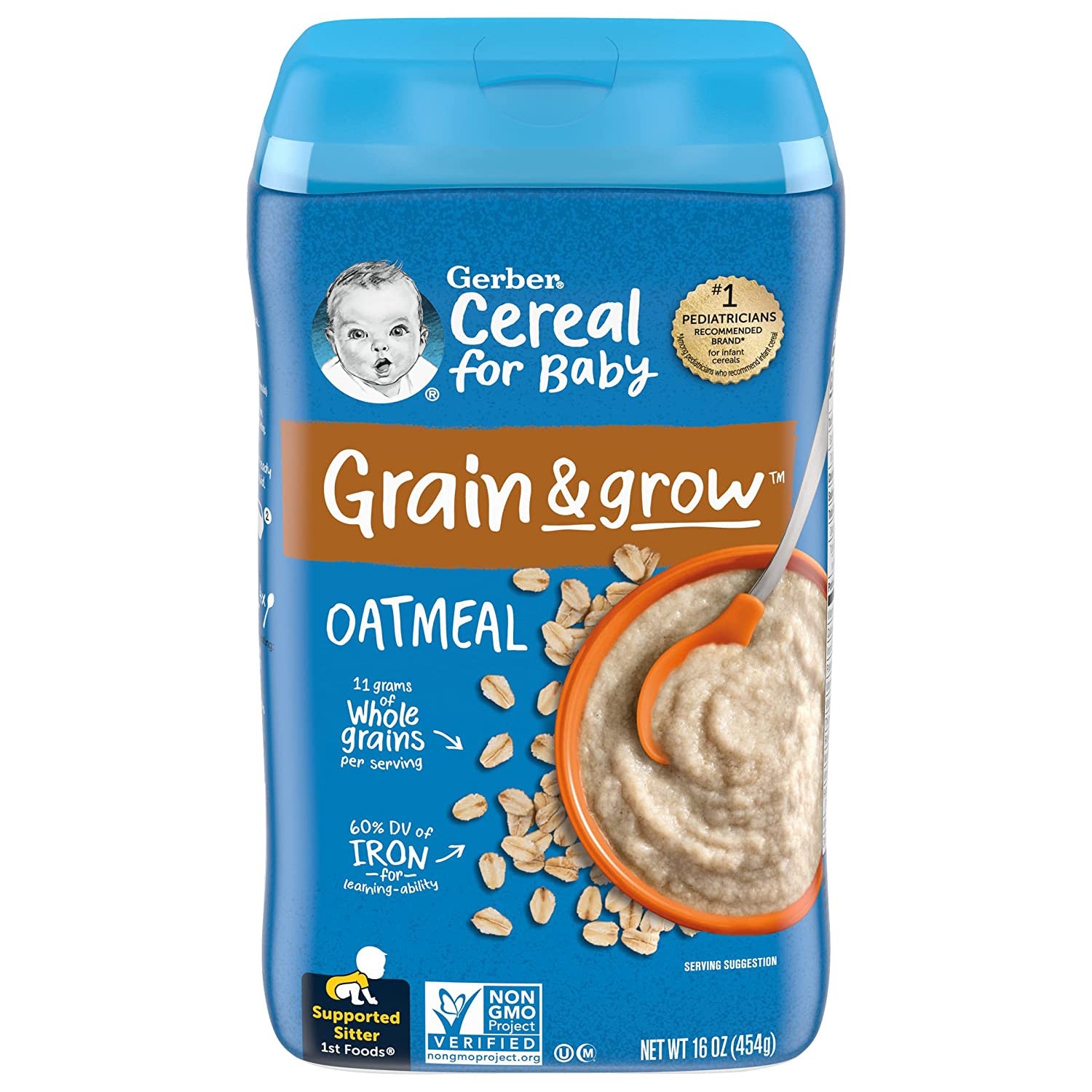 Gerber Baby Cereal 1st Foods Oatmeal Single Grain Cereal 16 oz / 454g