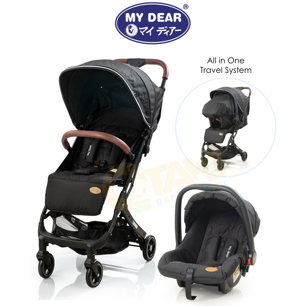 My Dear Single Hand Fold Baby Stroller Detachable Baby Carrier 18124