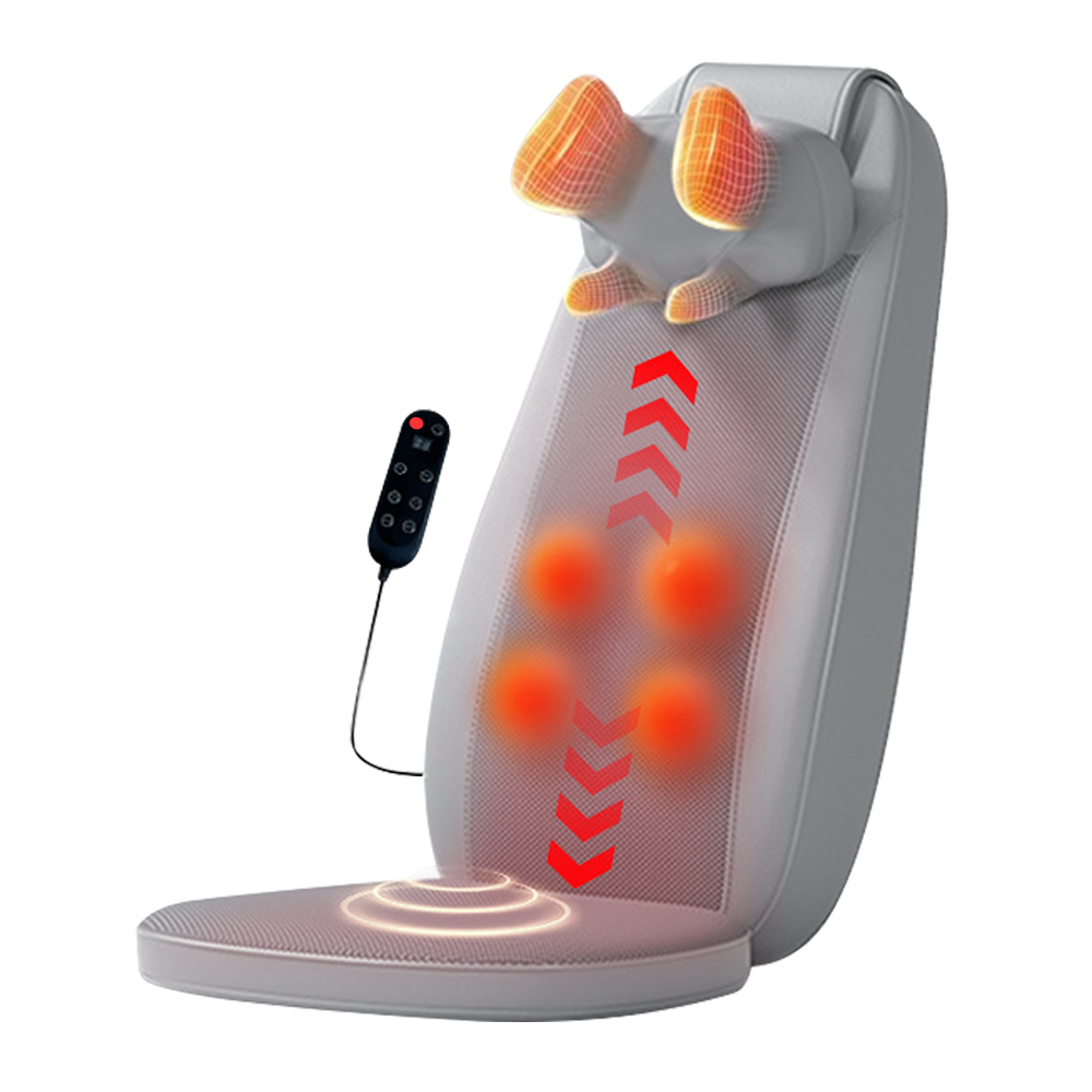 Lyeef Back and Neck Massager, Gifts, Massage Seat, Shiatsu Massage Chair with Heat and Vibration for Neck, Back, Shoulders, Height Adjustable Use at Home and Office